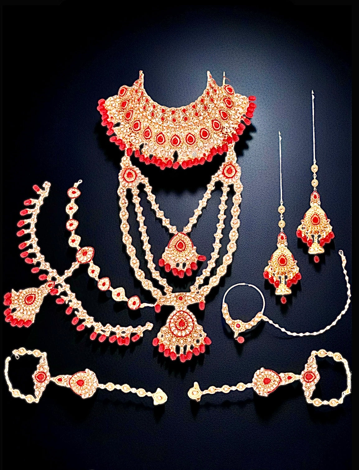 Luxury Gold Plated Kundan Stone Bridal Set - Citarr