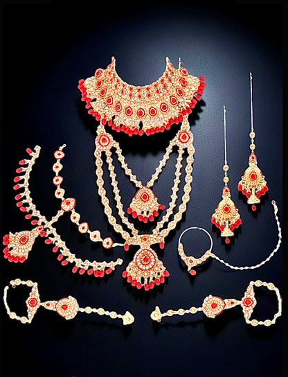 Luxury Gold Plated Kundan Stone Bridal Set - Citarr