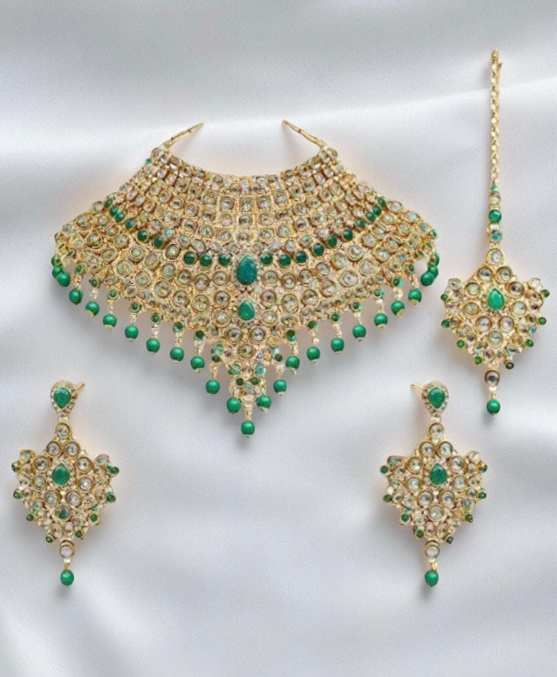 Traditional Gold Plated Kundan Bridal Dulhan Jewellery Set - Citarr