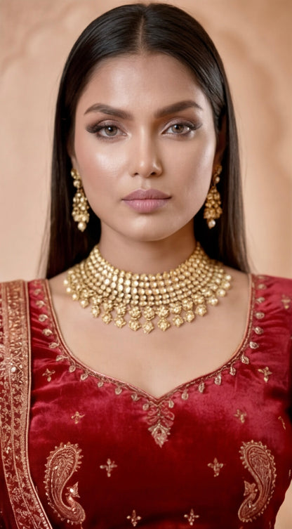 Royal Legacy – Heavily Embroidered Bridal Lehenga Set with Velvet & Net Dupattas