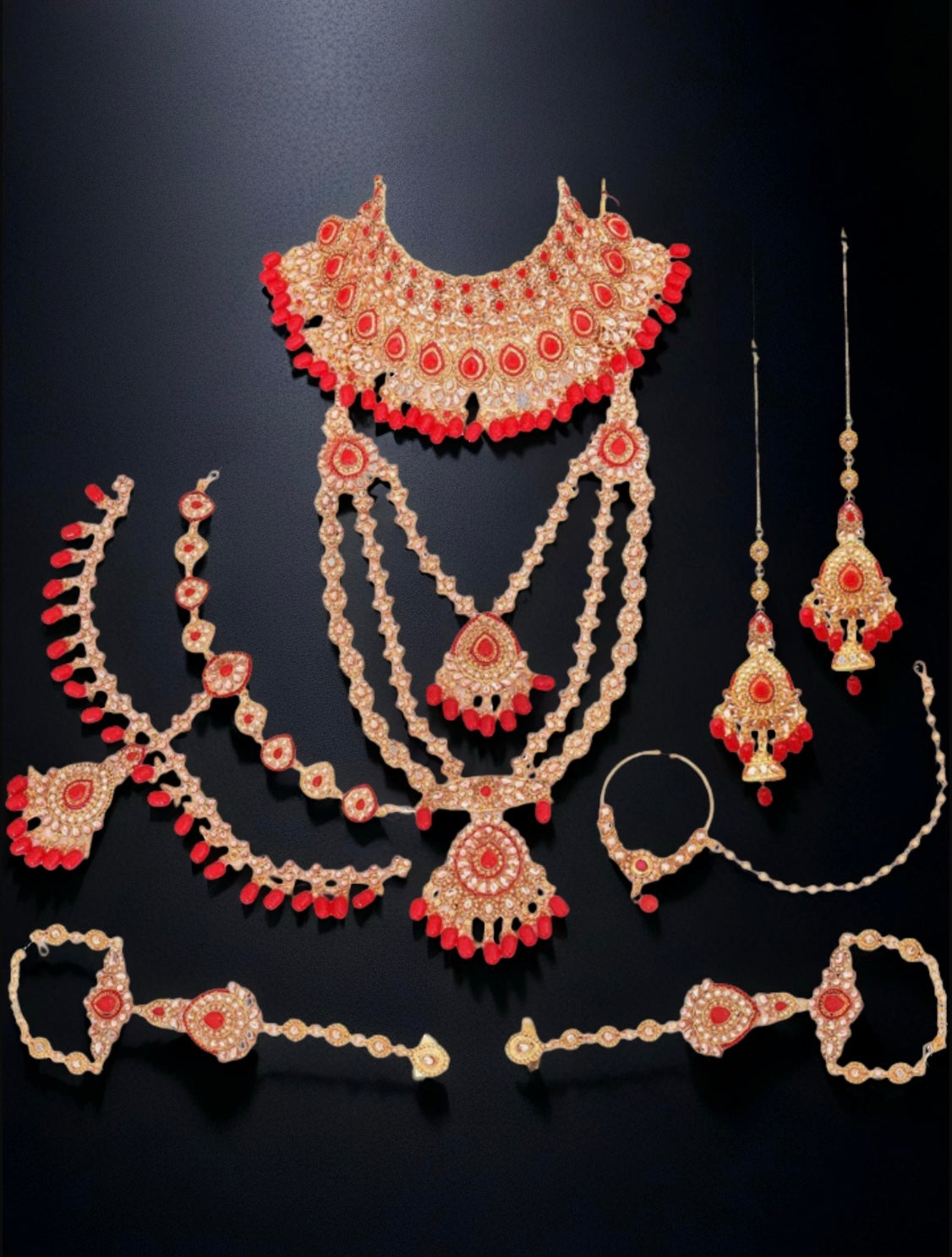 Luxury Gold Plated Kundan Stone Bridal Set - Citarr