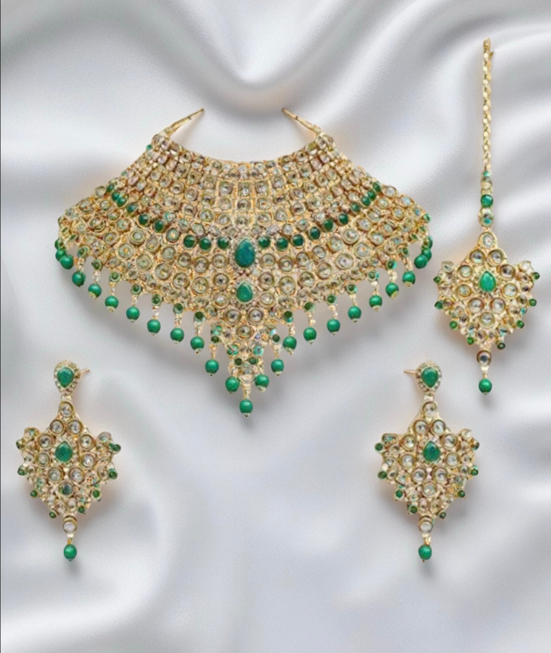 Traditional Gold Plated Kundan Bridal Dulhan Jewellery Set - Citarr