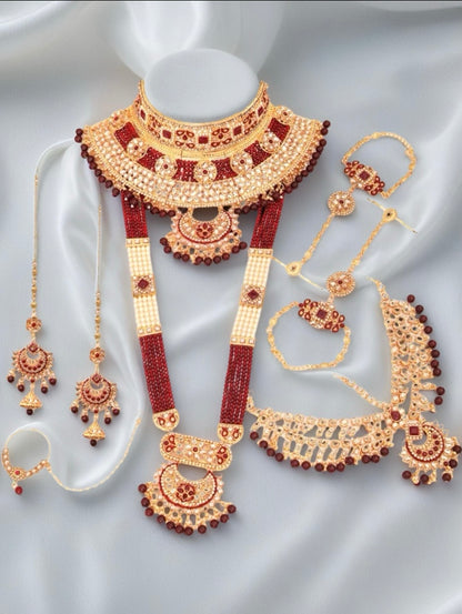Luxury Gold Plated Kundan Stone Bridal Set - Citarr