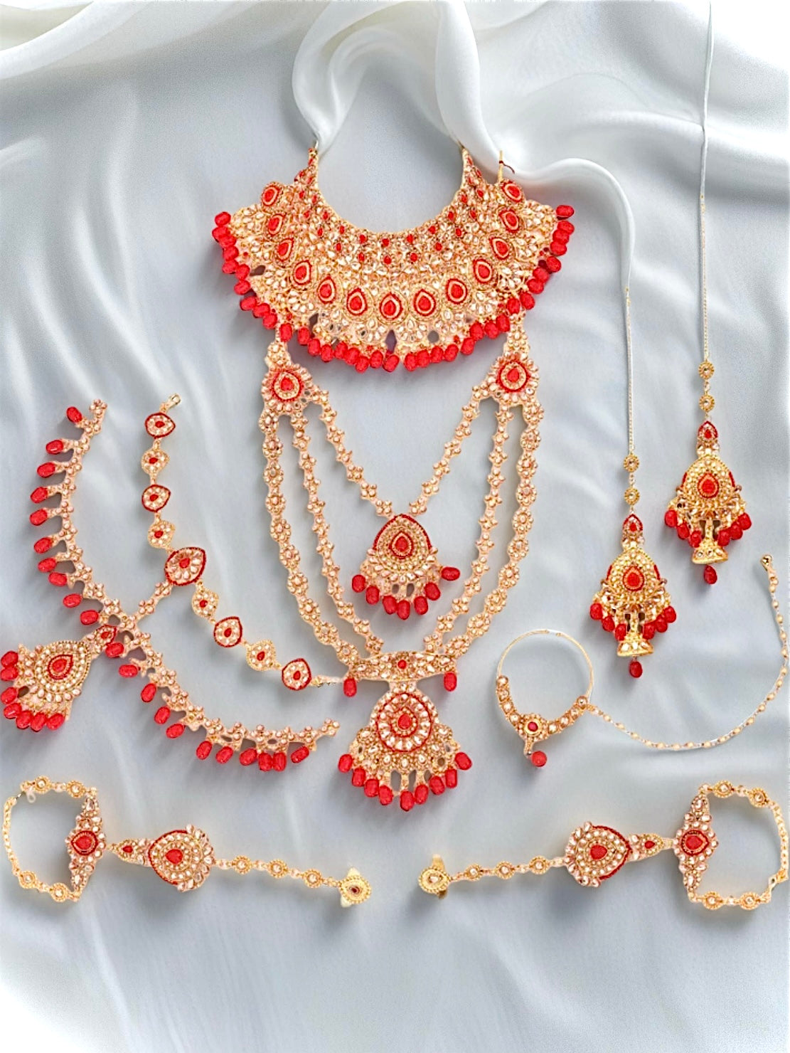 Luxury Gold Plated Kundan Stone Bridal Set - Citarr